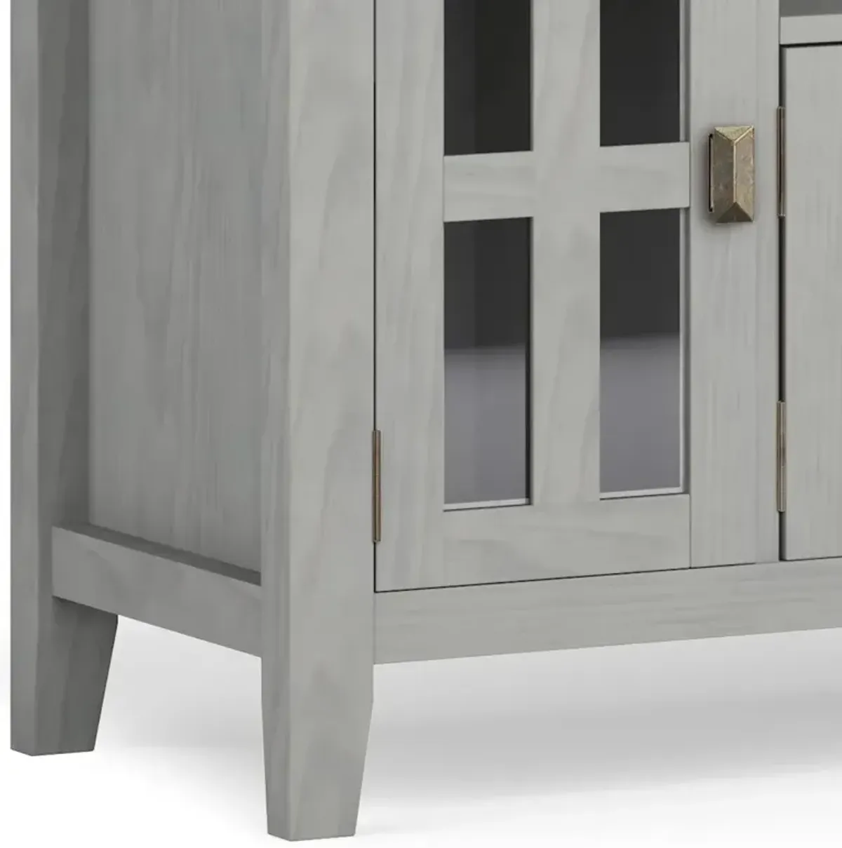 Simpli Home Artisan Solid Wood 72 Inch Tv Media Stand In Fog Grey For Tvs Up To 80 Inches