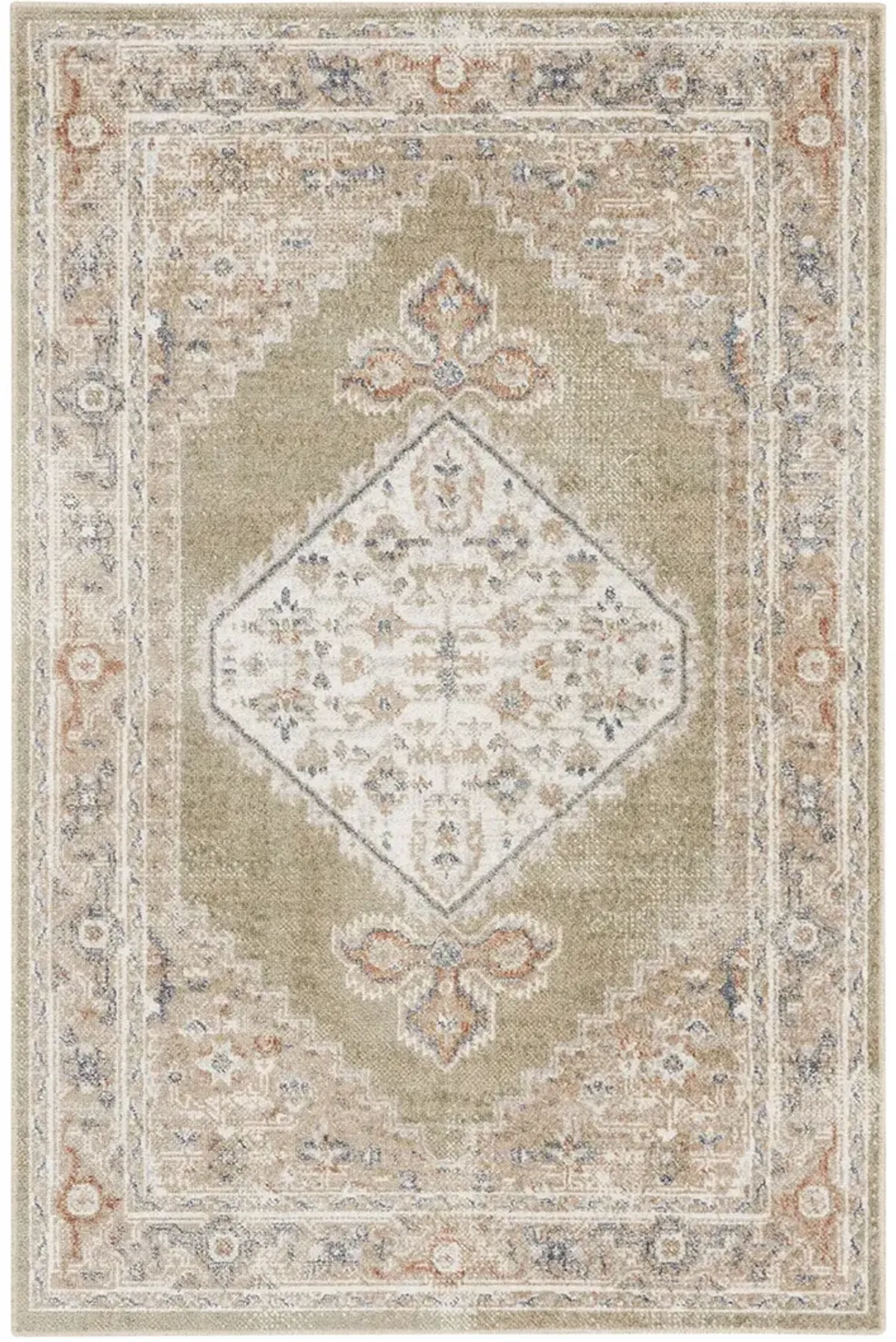 Astra Machine Washable ASW11 Sage/Multicolor 3'3" x 5' Rug