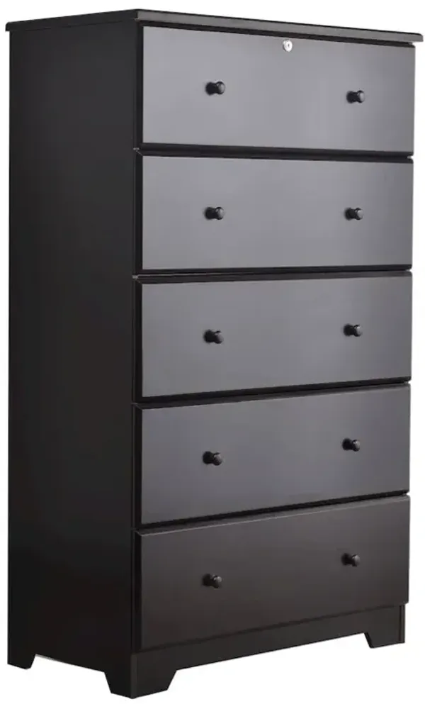 Solid Pine Wood 5 Drawer Chest Dresser