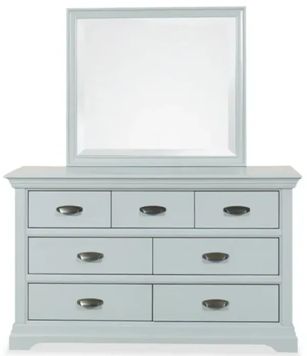 Hunt Hill Dresser and Mirror in Gray