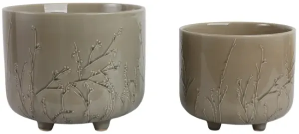 Flower Branches Planters, Cream