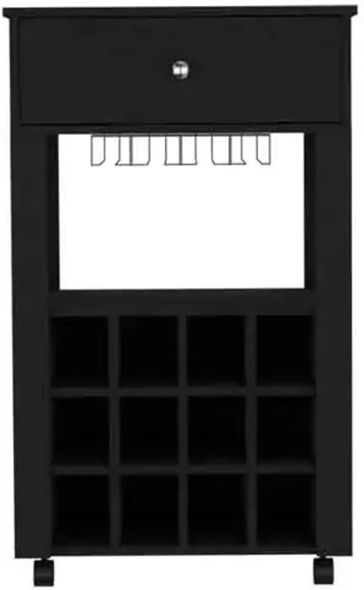 Bar Cart Bayamon, Living Room, Black