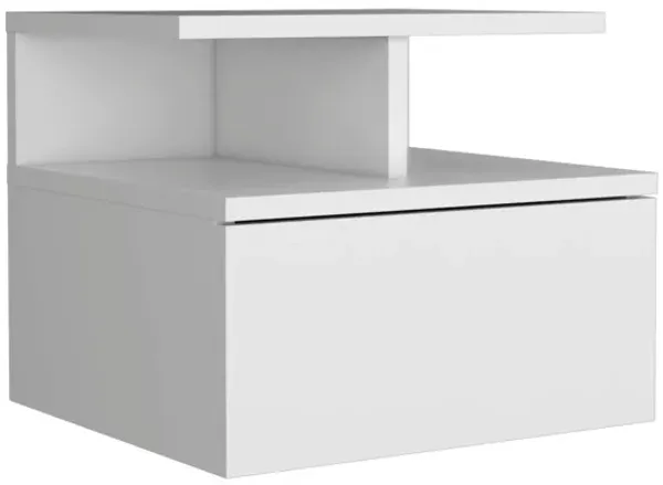 Wall-Mounted Wood Nightstand with 1 Drawer – Floating Bedside Storage Table