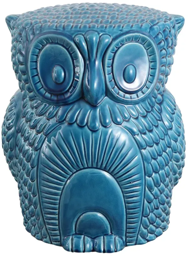 Millie 17.5" Classic Vintage Ceramic Indoor/Outdoor Owl Garden Stool