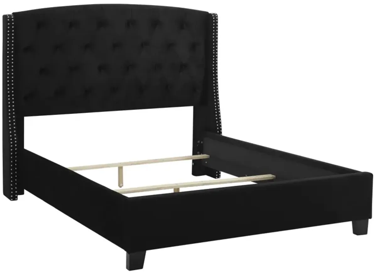 Streamdale Contemporary Black Demiwings Eva Bed