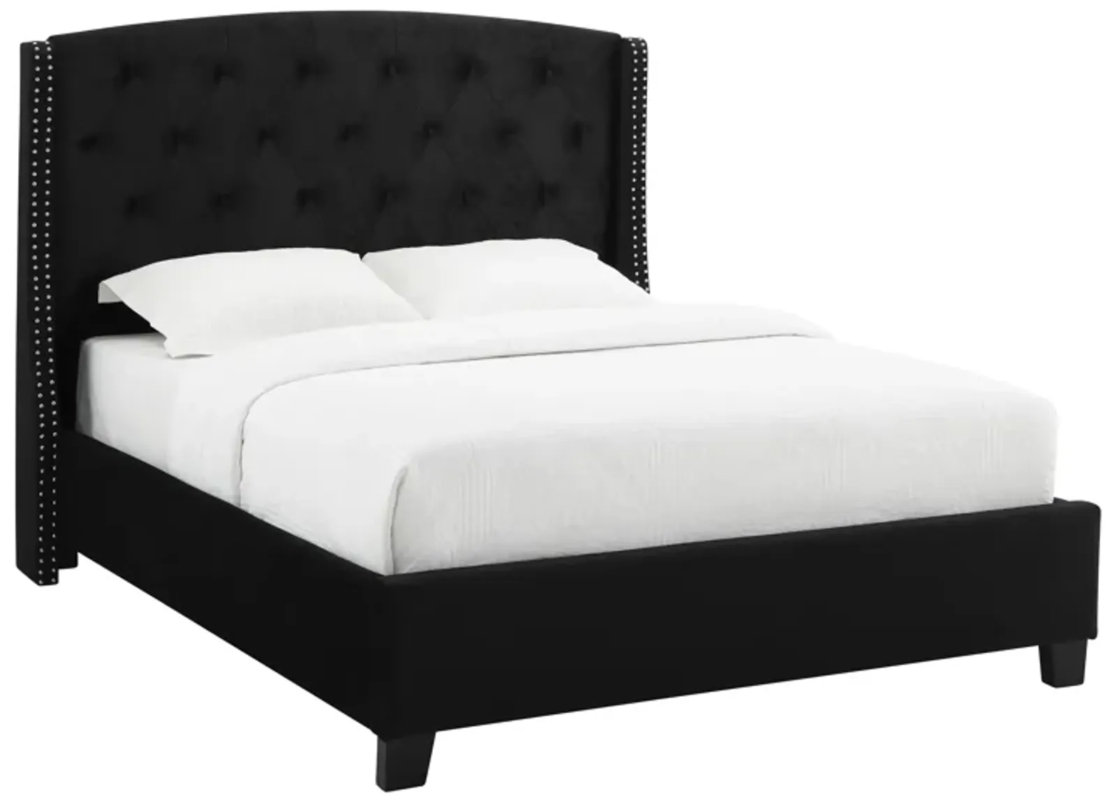 Contemporary Black Demiwings Eva Bed