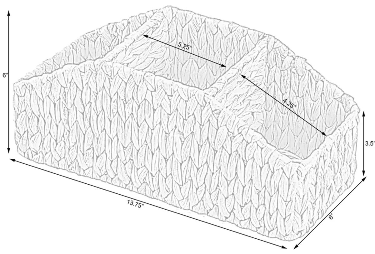 Natural Water Hyacinth Storage Organizer Caddy