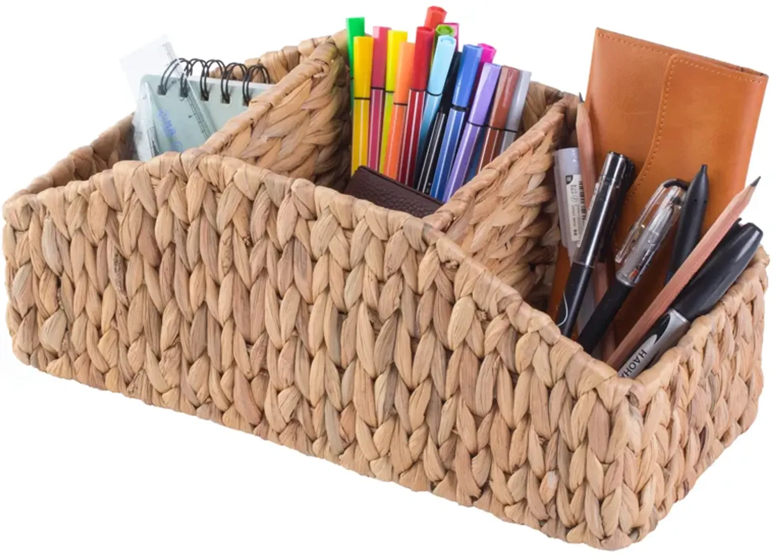 Natural Water Hyacinth Storage Organizer Caddy