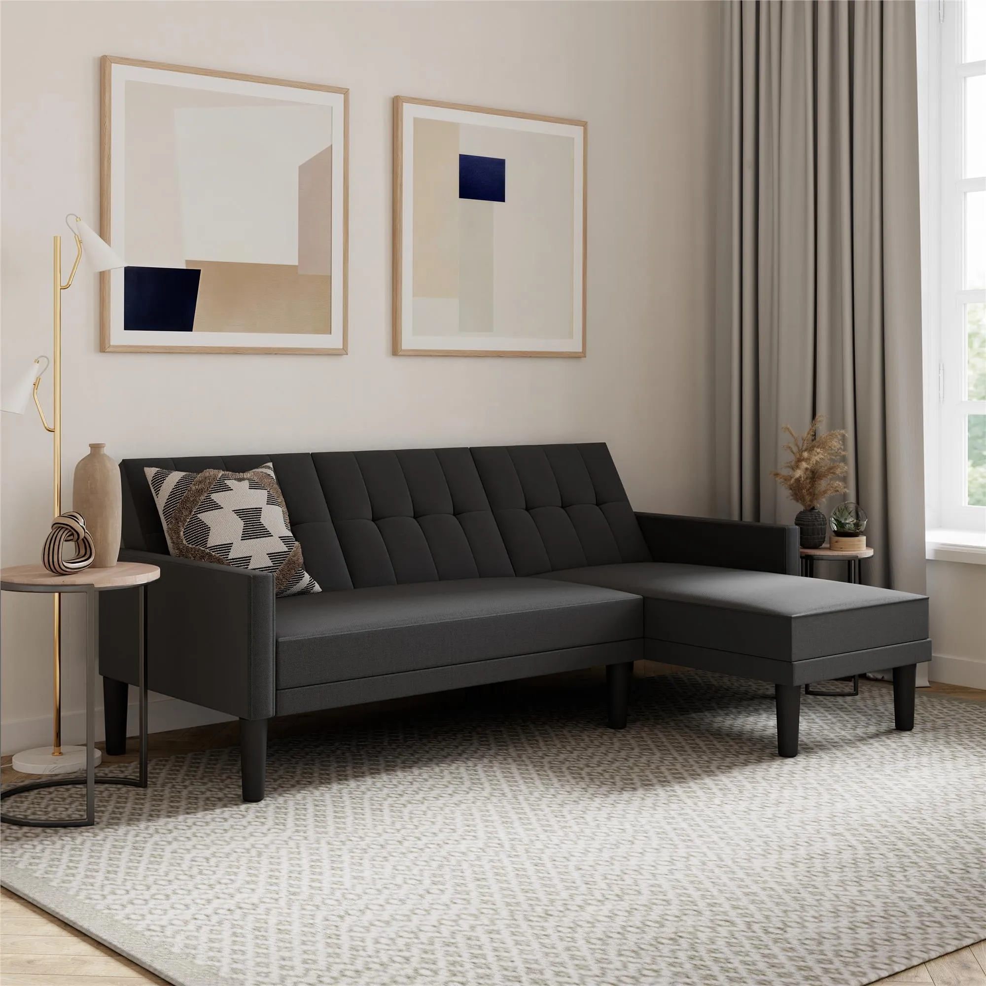 Henri Small Space Sectional Futon