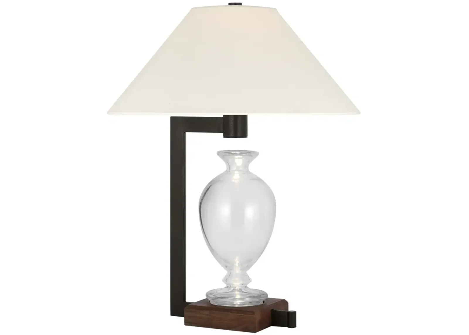 Phial Large Display Form Table Lamp in Clear Glass