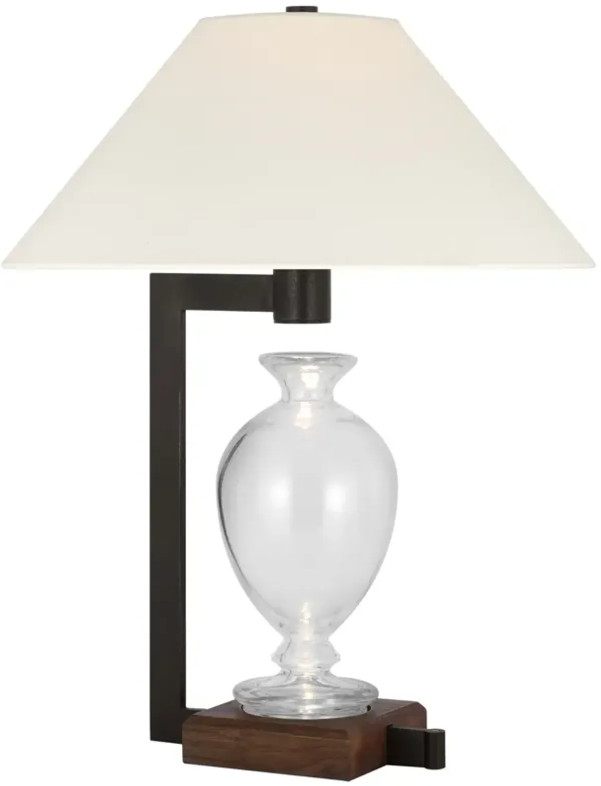 Phial Large Display Form Table Lamp in Clear Glass