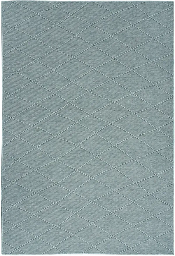 Washable Solutions WSL01 Aqua 6' x 9' Rug