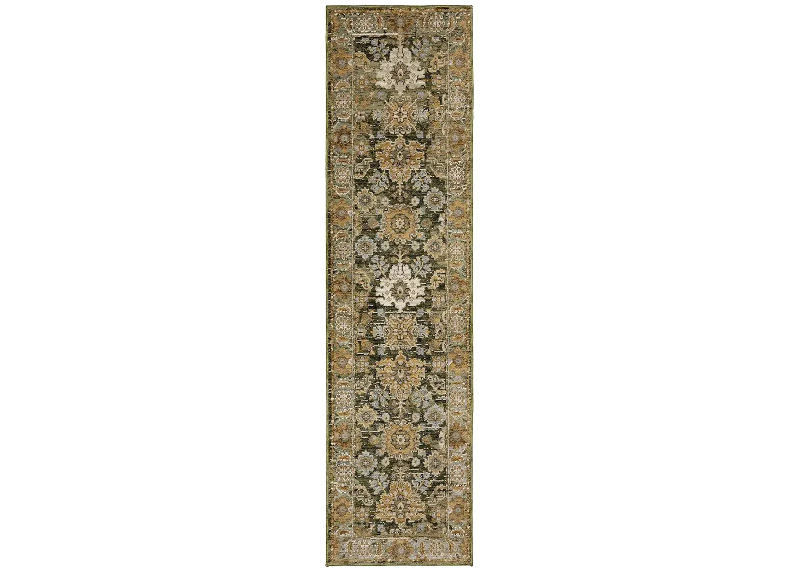 Andorra 2'6" x 12' Green Rug