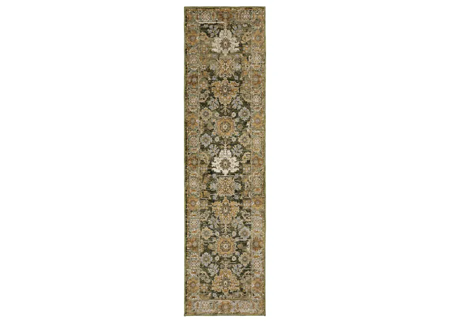 Andorra 2'6" x 12' Green Rug