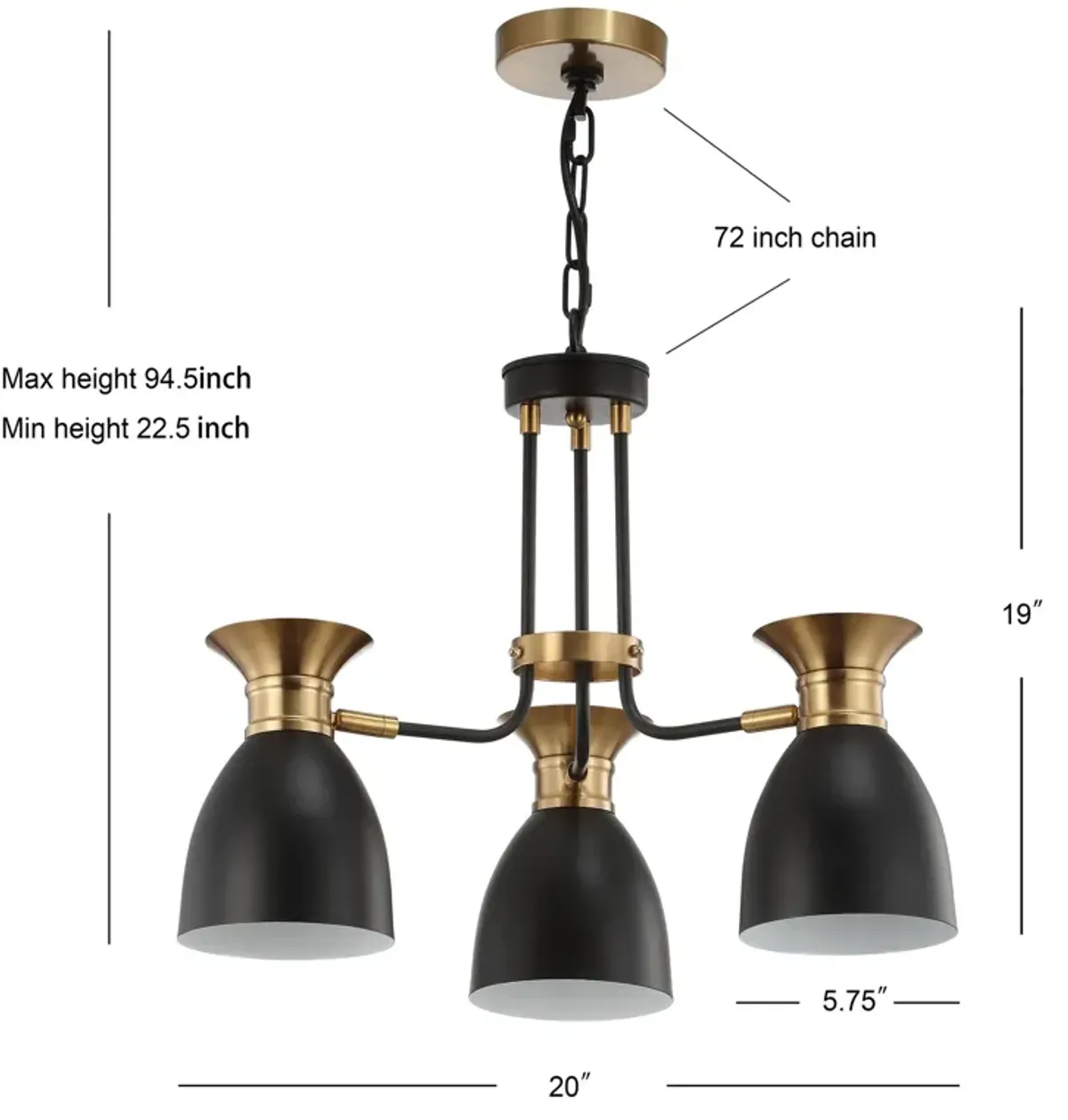 Middleton 3-Light Metal LED Chandelier