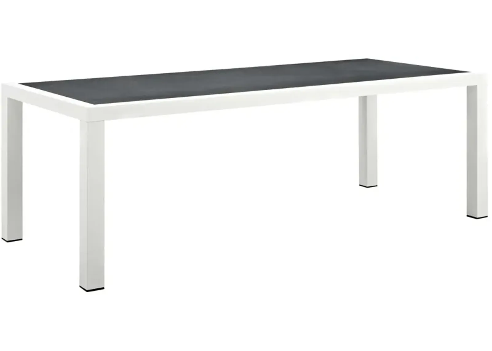 Modway - Stance 90.5" Outdoor Patio Aluminum Dining Table White Gray