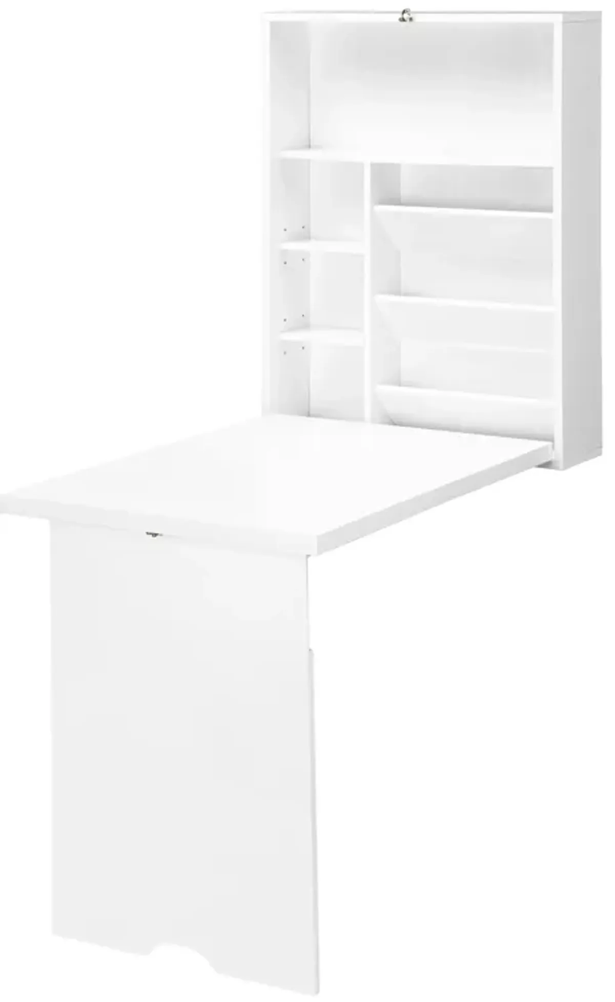 Wall Mount Writing Table Convertible Folding Computer Desk Storage Home Office