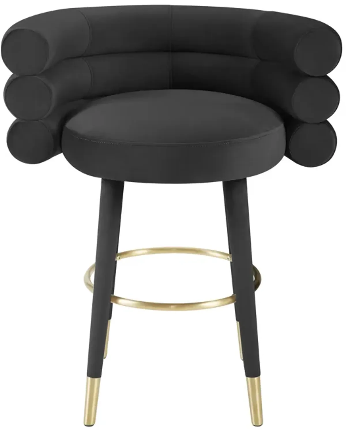 Betty Grey Velvet Counter Stool