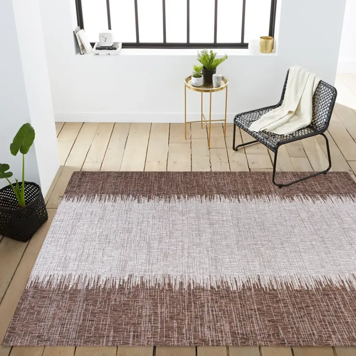 Tavira Modern Strie Indoor/Outdoor Area Rug