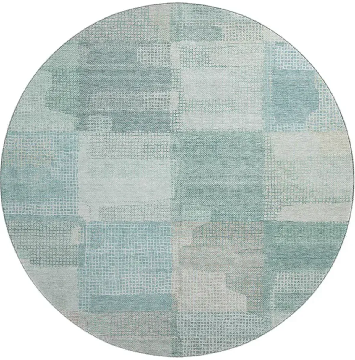 Ravenna RN10 Teal 8' Round Rug