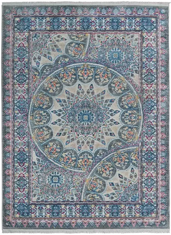 RUGSOTIC CARPETS MACHINE MADE POLYESTER AREA RUGS  - 9'x12', Rectangle Shape, Multicolor Color, Classic Oriental Traditional  Design, Low Pile Machine Made Area Rugs (M00110)