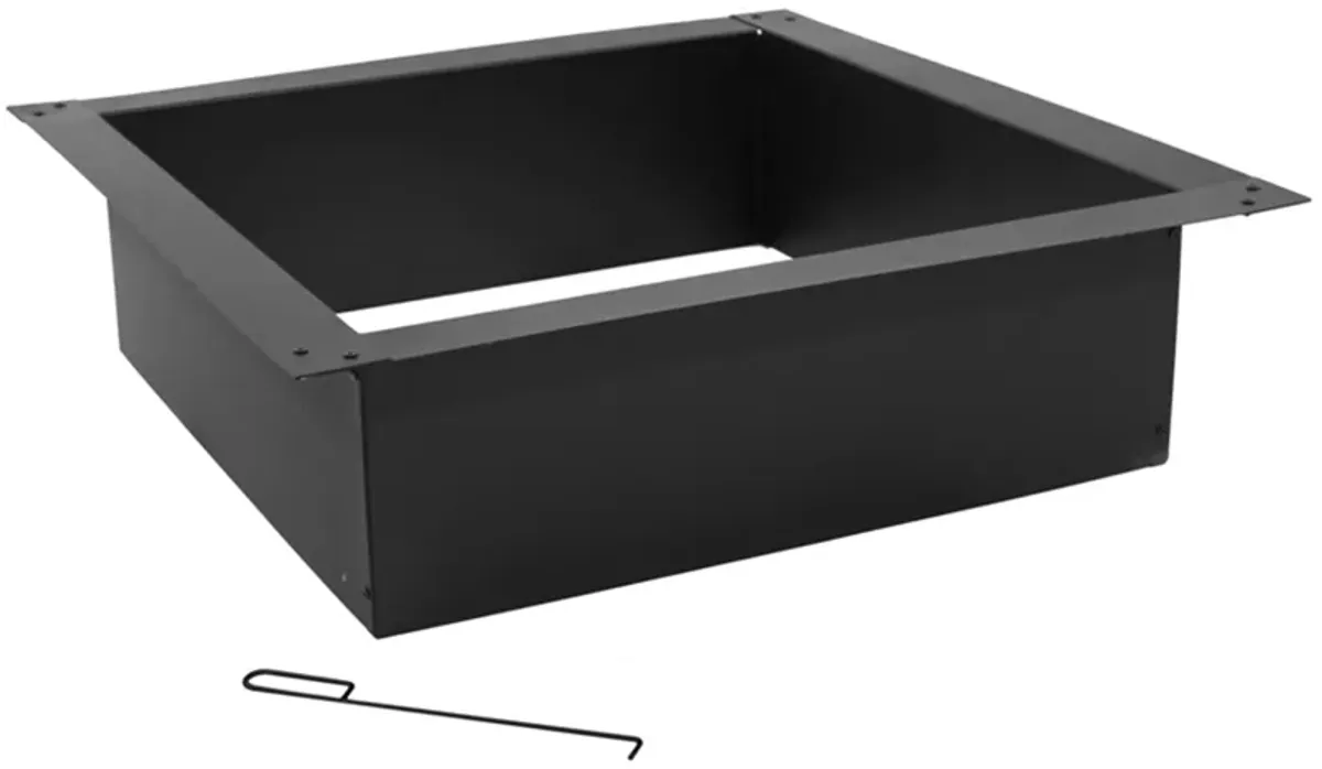 Sunnydaze Heavy-Duty Steel Above/In-Ground Square Fire Pit Rim Liner