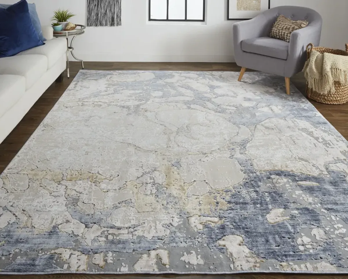 Laina 39G8F Tan/Blue 3' x 12' Rug