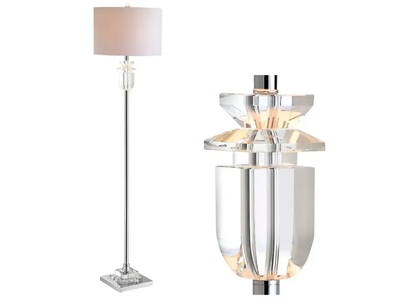 Aria Crystal/Metal LED Floor Lamp