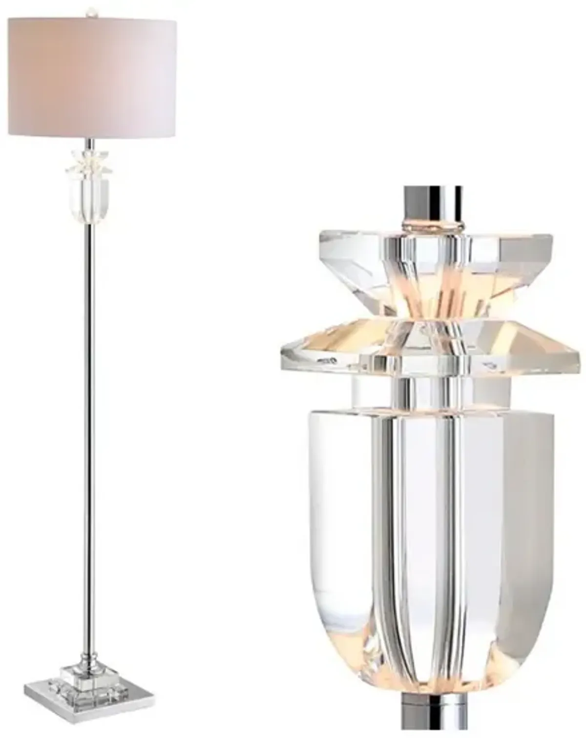 Aria Crystal/Metal LED Floor Lamp