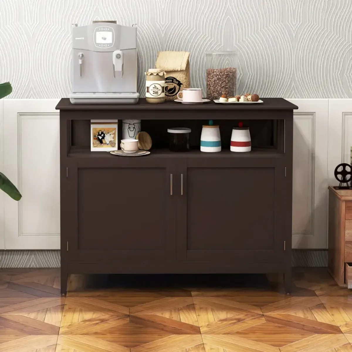 Modern Practical and Beautiful Wooden Kitchen Lockers with Large Storage Space