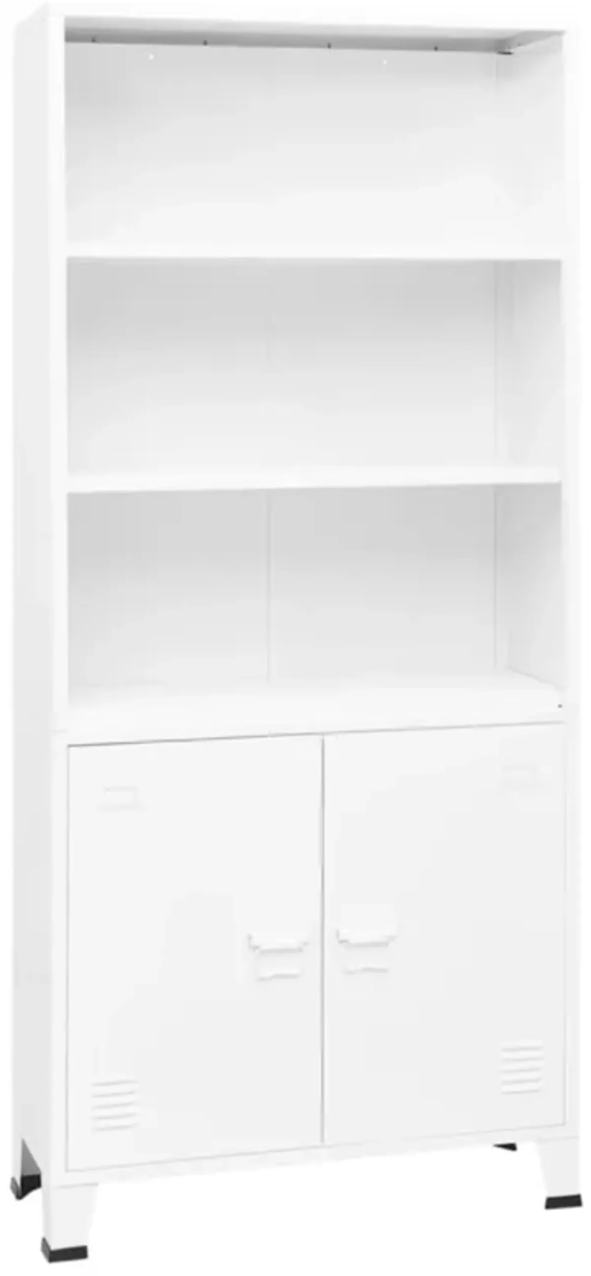 vidaXL Industrial Bookshelf White 31.5"x12.6"x70.9" Steel