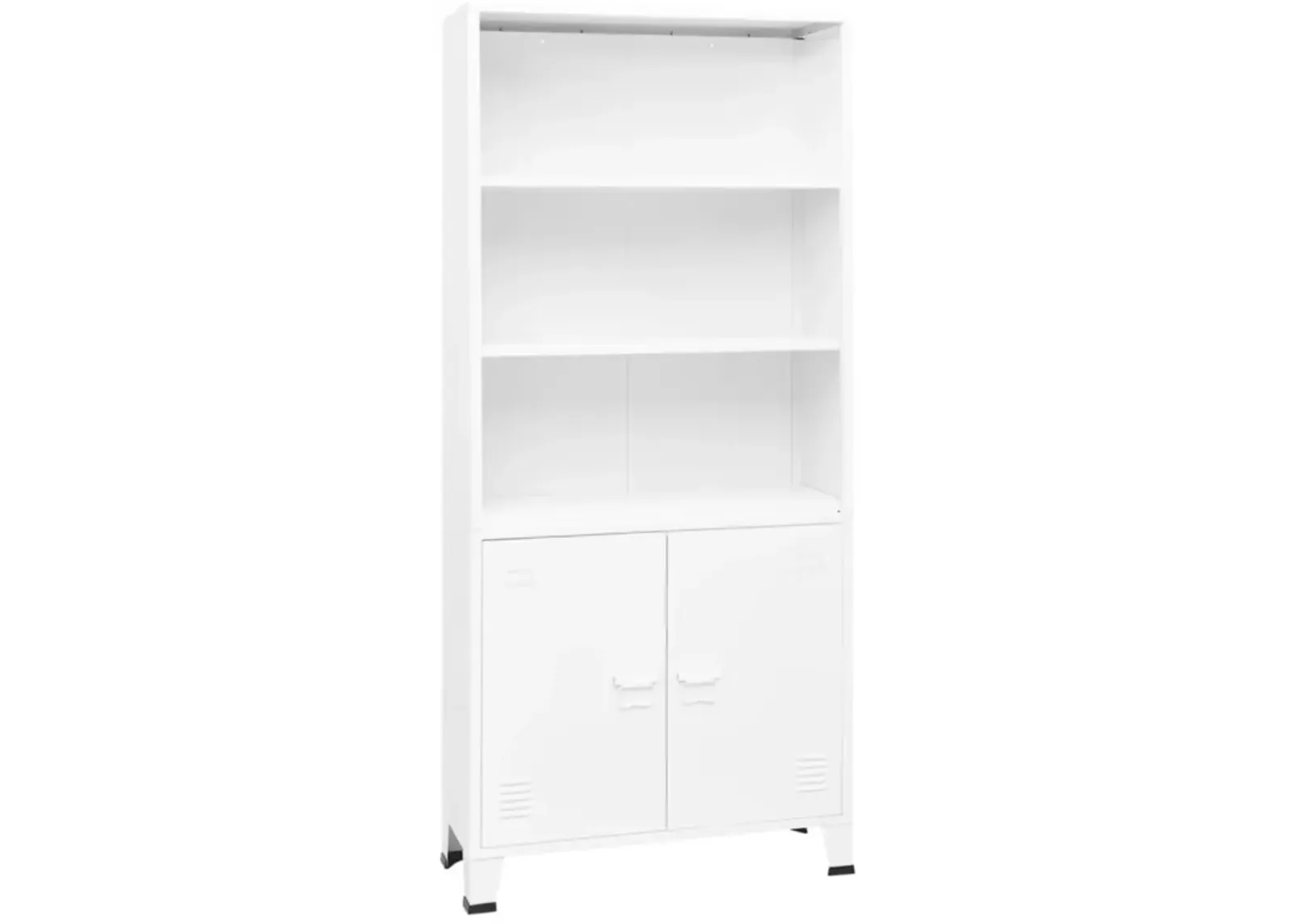 vidaXL Industrial Bookshelf White 31.5"x12.6"x70.9" Steel