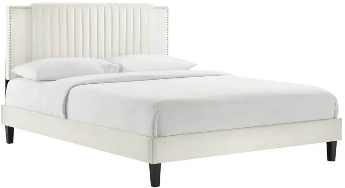 Modway - Zahra Channel Tufted Performance Velvet Queen Platform Bed