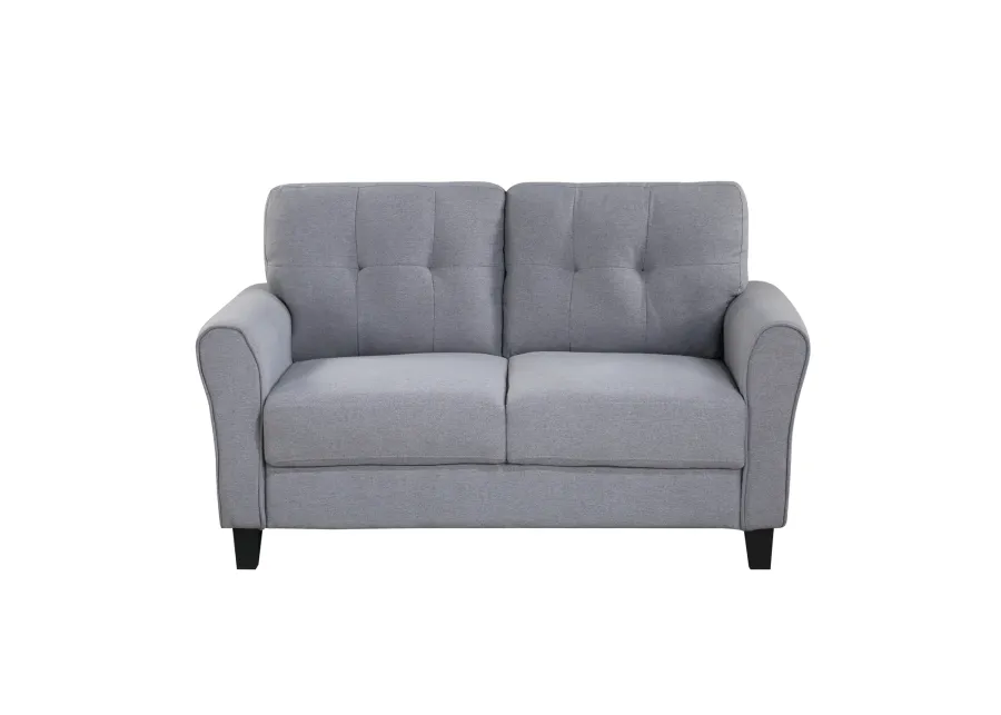 57.5" Modern Living Room Loveseat Linen Upholstered Couch Furniture For Home Or Office