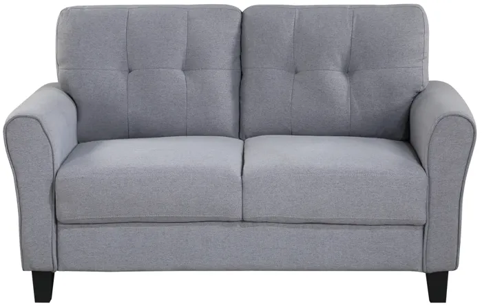 57.5" Modern Living Room Loveseat Linen Upholstered Couch Furniture For Home Or Office