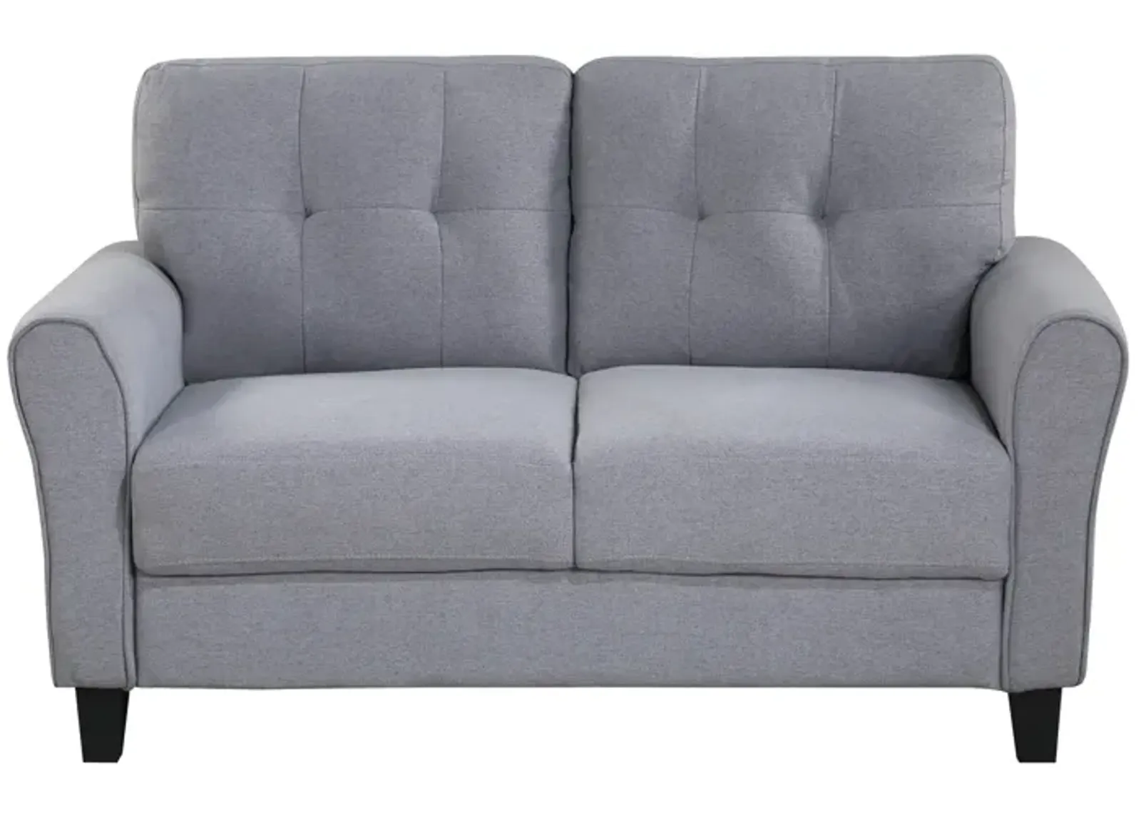 57.5" Modern Living Room Loveseat Linen Upholstered Couch Furniture For Home Or Office