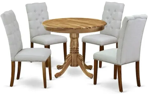 East West Furniture Dining Room Set Natural