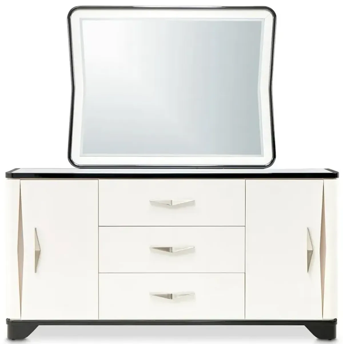 Michael Amini Tuxedo Sideboard - Piano Keyboard