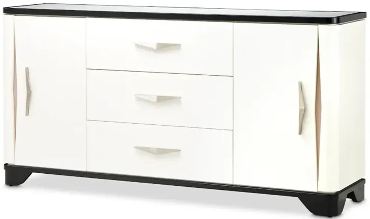 Michael Amini Tuxedo Sideboard - Piano Keyboard