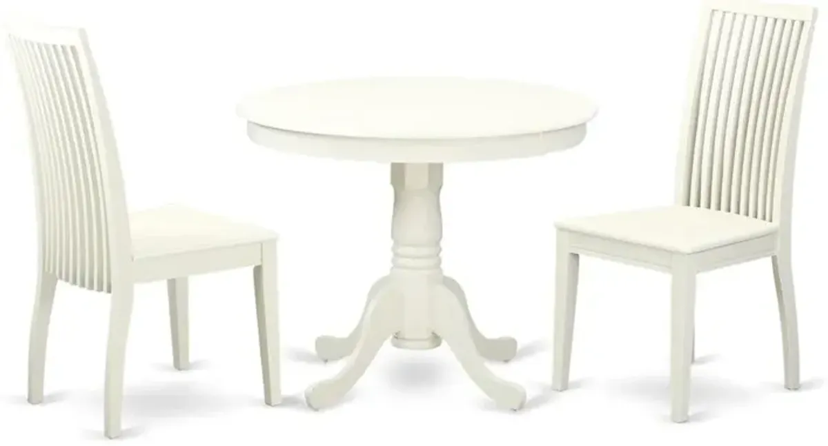 Dining Room Set Linen White, ANIP3-LWH-W