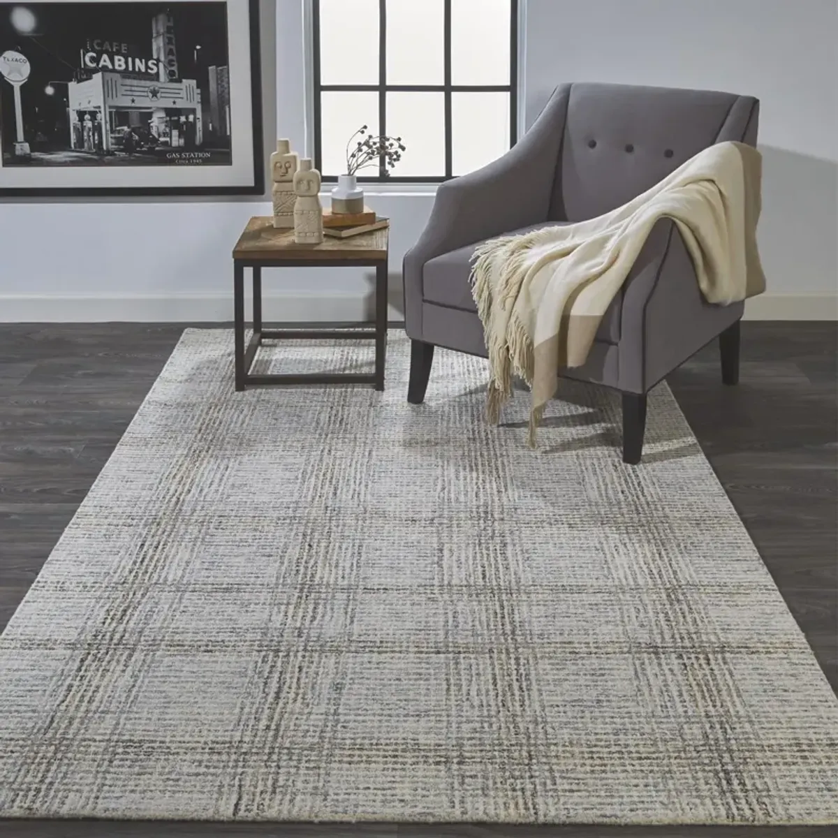 Belfort 8668F Ivory/Gray/Tan 5' x 8' Rug