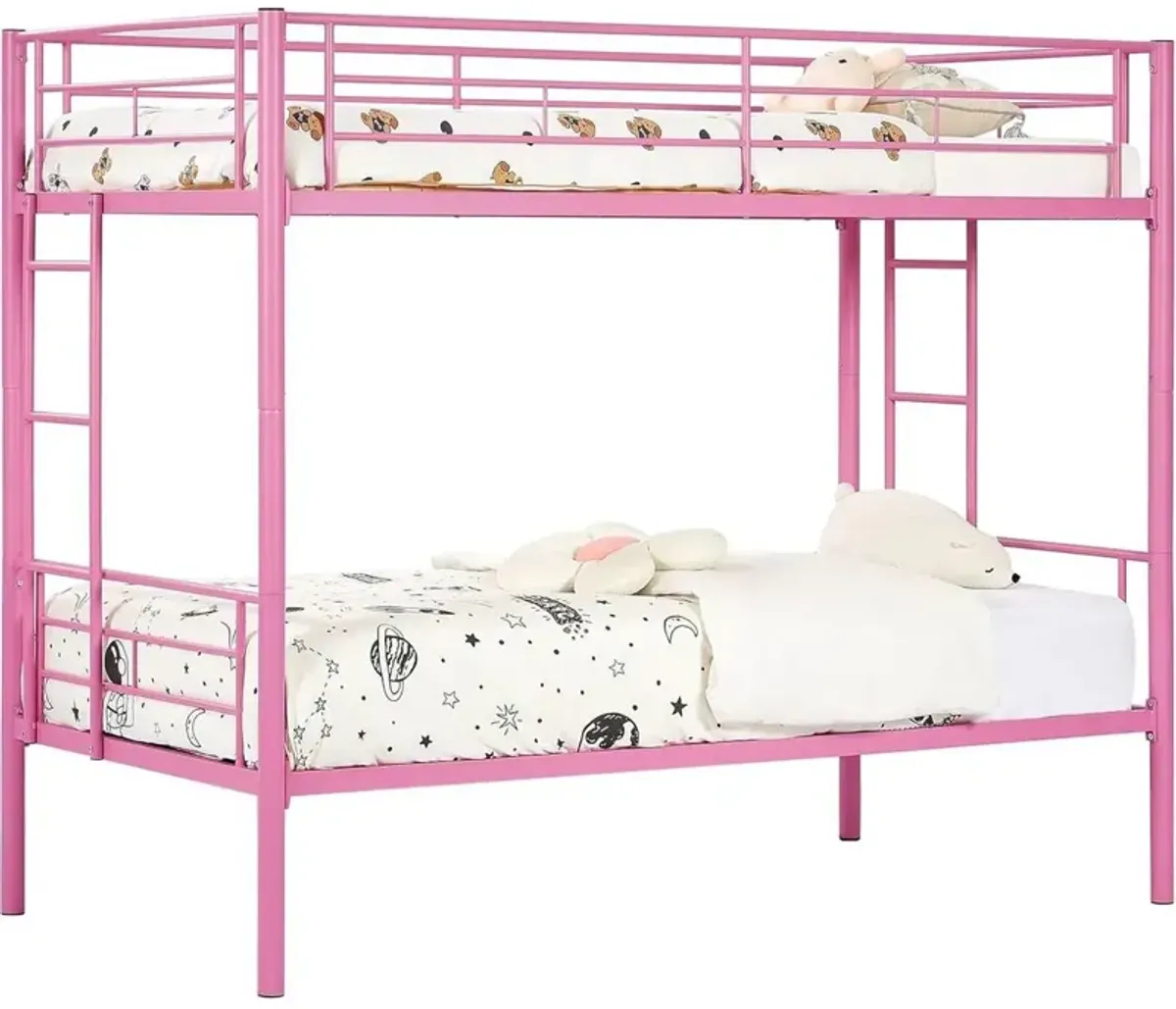 Sturdy Metal Bunk Bed with Dual Ladders – Space-Saving Design