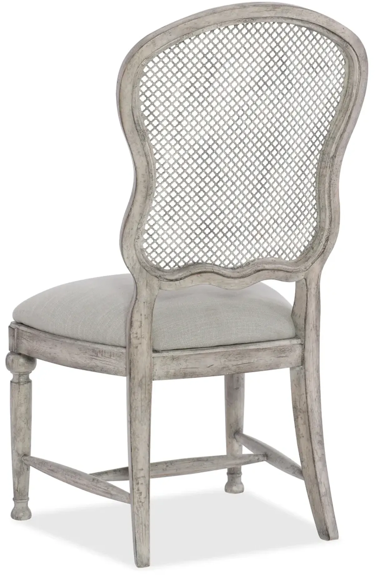 Boheme Gaston Metal Back Side Chair in Grey