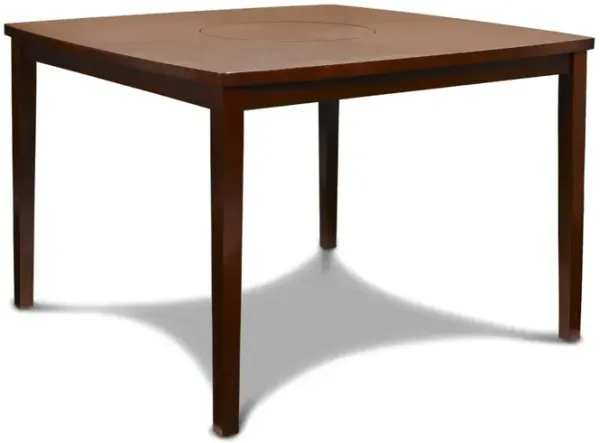 New Classic Furniture Furniture Dixon Solid Wood Counter Table with Lazy Susan in Espresso