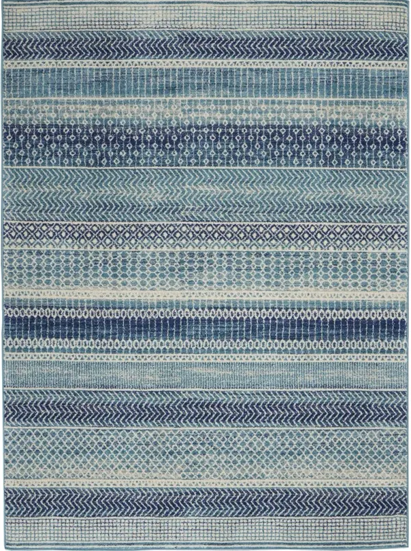 Passion PSN26 Navy/Blue 5' x Round Rug