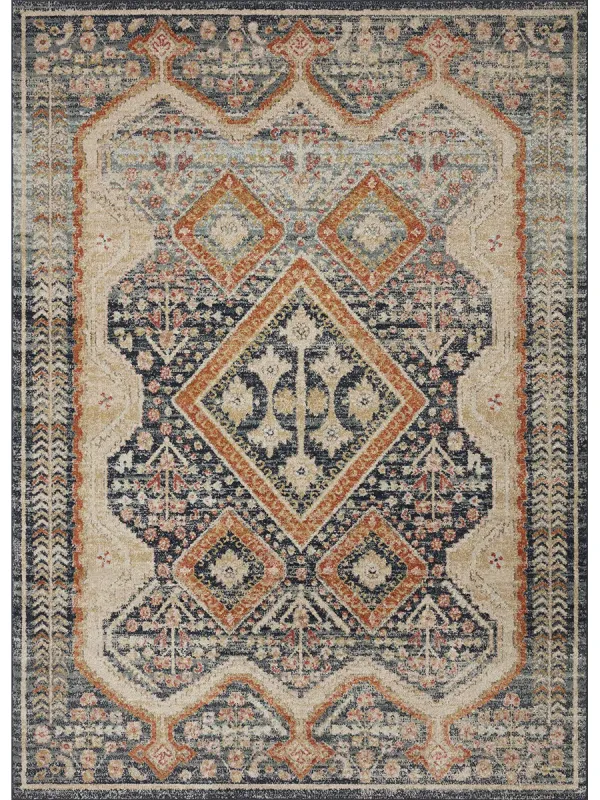Jocelyn JOC05 Navy/Multi 5'5" x 7'6" Rug