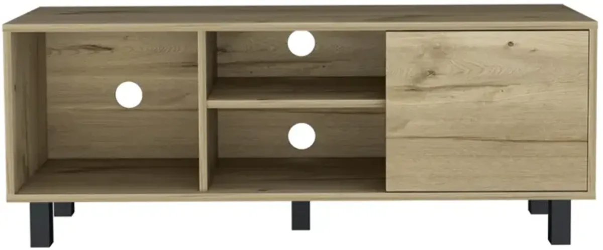 Harrison 3-Shelf Rectangle TV Stand Light Oak