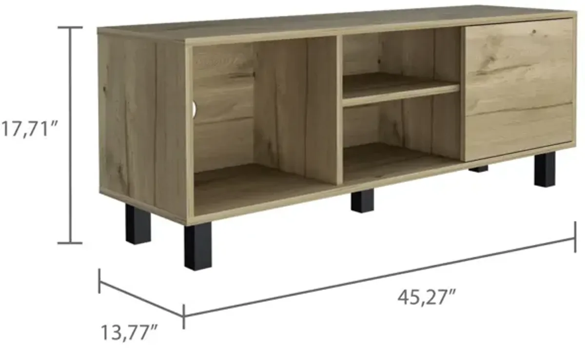 Harrison 3-Shelf Rectangle TV Stand Light Oak