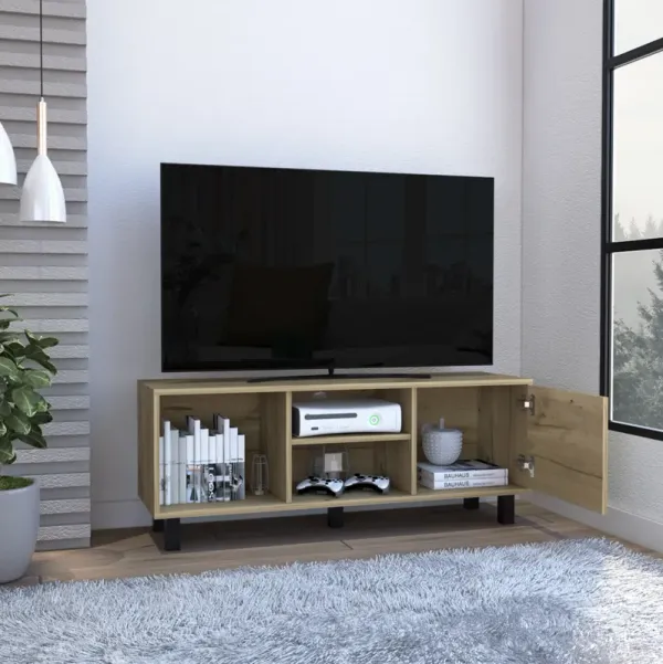 Streamdale Harrison 3-Shelf Rectangle TV Stand Light Oak