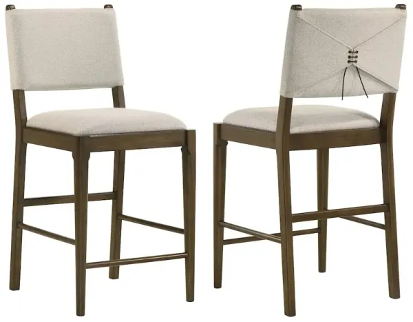 Ottowa Upholstered Counter Side Chair Brown (Set of 2)